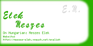 elek meszes business card